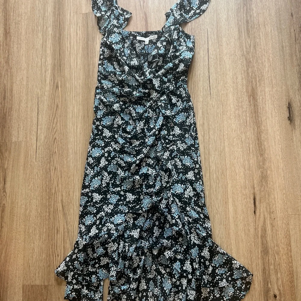 Veronica Beard Amal Floral Midi Sleeveless Dress - Picture 2 of 7